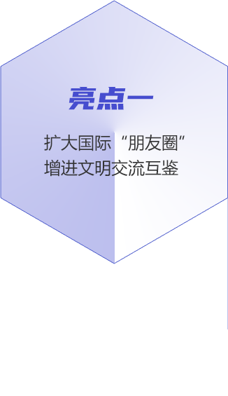 亮点一：扩大国际“朋友圈” 增进文明交流互鉴